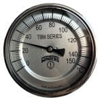 TERMOMETRO ANALÓGICO 4X 4PULG. 1-2 NPT INOXIDABLE