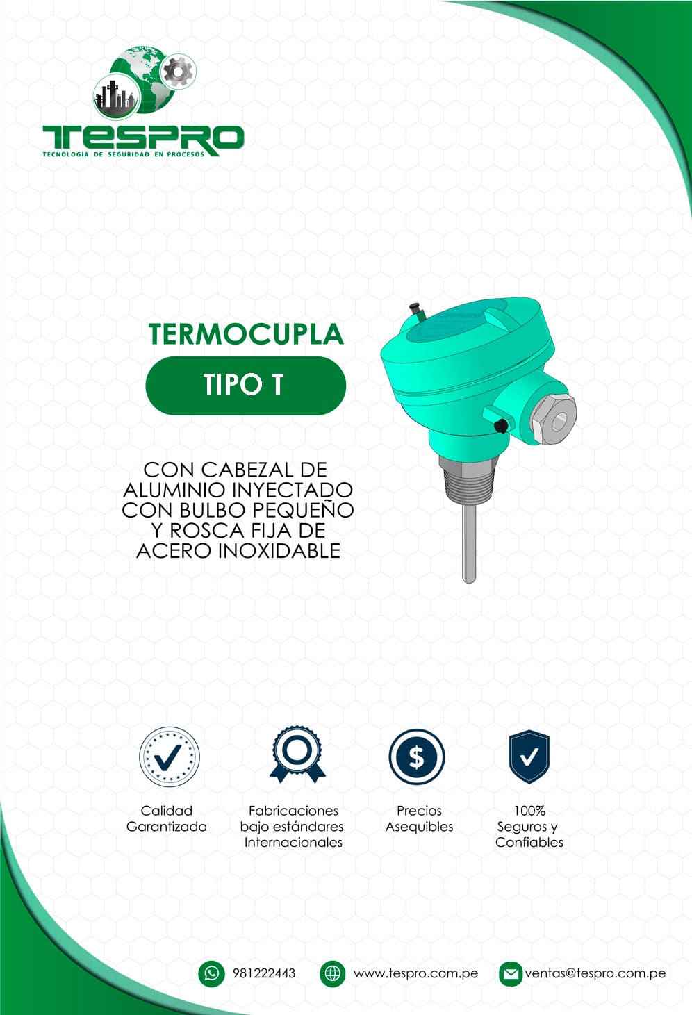 Termocuplas Tipo T Precisión Y Confianza Para Proyectos Industriales En Lima Perú